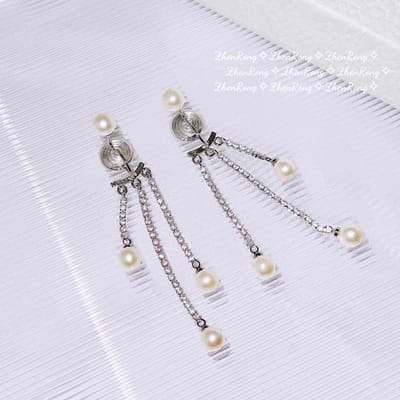 Boucle d'oreille pendante perle en argent sterling 925 100 % pour femmes Aros Mujer Oreja Perle d'eau douce Orecchini Pierre précieuse Bizuteria Femmes blanc