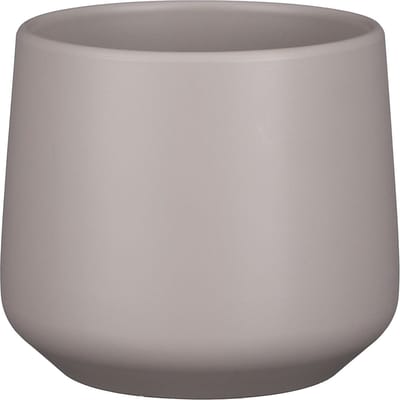 Mica Decorations Bloempot/plantenpot - mat taupe - H15,5/D17 cm - keramiek - voor kamerplant