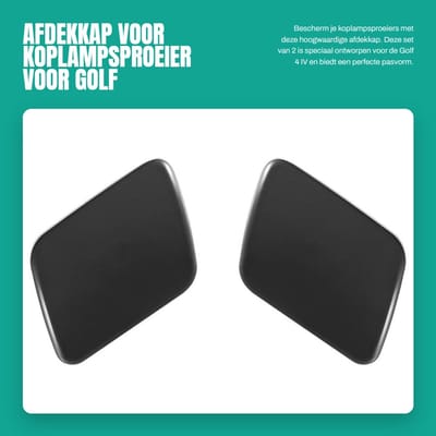 Dailygoods- Koplampsproeier Afdekkap - 2 Stuks - Zwart - Bescherming tegen Vuil - Geschikt voor Golf 4 IV - Hoogwaardige Materialen