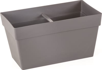 2st Elegante Mansion drainage Bloembak antraciet kruidenbak 30x17 Rechthoek Bloempotten