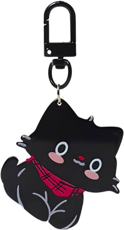 Ainy - Zwarte Kat Charm Keychain | Cat Sleutelhanger | Cute Kitty Tashanger | Schattig Anime Accessoire voor Sleutelbos, Rugzak of Auto | Speelgoed accessoires | Cadeau voor Haar, Kinderen & Volwassenen
