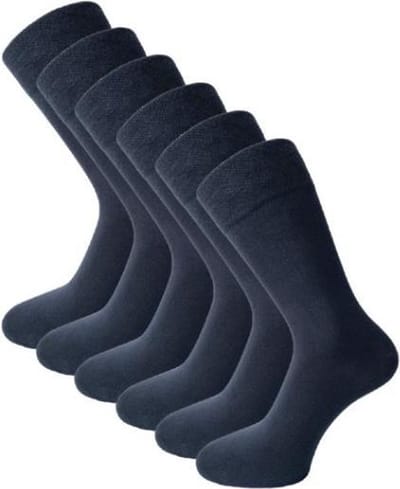 6 paar SQOTTON® Herensokken - Gold Label - Naadloos - Antraciet - Maat 39-42