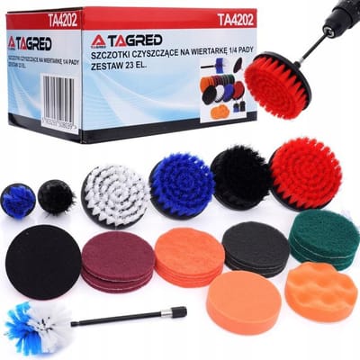 Reinigingsborstels voor Boormachine 1/4" Pads 23-delige Set