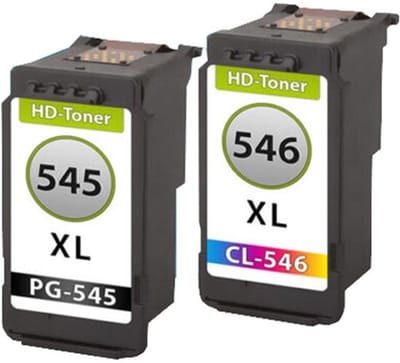 PG-545 + CL-546 XL Zwart + Kleur huismerk inktcartridges | Compatible met Canon PG-545 en CL-546 | Geschikt voor Canon PIXMA IP 2850, 2855. MG 2440, 2450, 2455, 2540, 2550()s, 2555(s), 2940, 2950(s), 2955, 3050, 3051, 3052, 3053. MX 490, 494, 495,