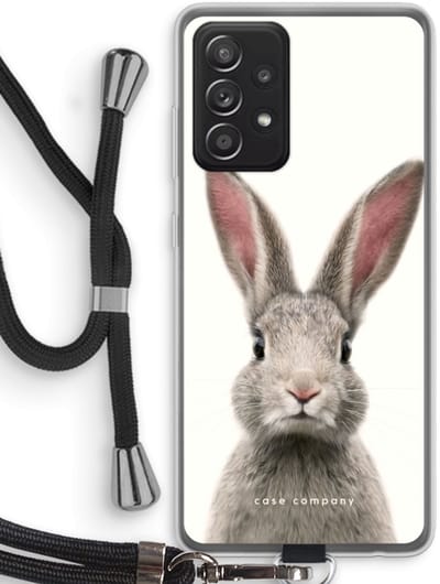 Case Company® - Hoesje met koord geschikt voor Samsung Galaxy A52s 5G hoesje met Koord - Daisy - Telefoonhoesje met Zwart Koord - Bescherming aan alle Kanten en Over de Schermrand