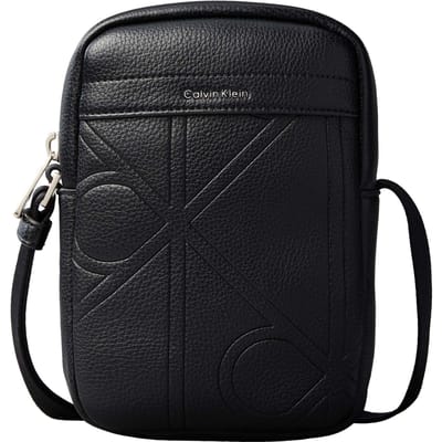 Calvin Klein Emblem Aop Emboss Crossover Black Taglia: OS | Borse Outlet | Uomo | Nero