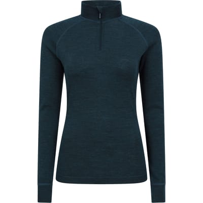 Mountain Warehouse Dames/Dames Merino Wol Zip Hals Thermo Top (Teal)