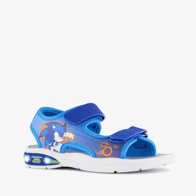 Sonic jongens sandalen met lichtjes blauw - Maat 28