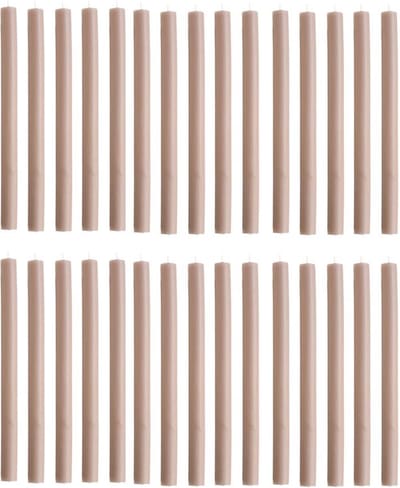 Rustik Lys chique lange dinerkaarsen pak van 30 stuks 2.1 x 30 cm kleur Olifantgrijs