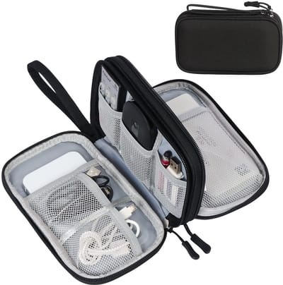 Elektronica Organizer - Kabeltas - Reizen - Dubbellaags - 21 cm - Zwart