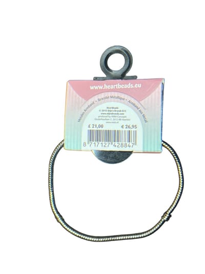 Heartbeads armband metaal 15cm zonder bedels
