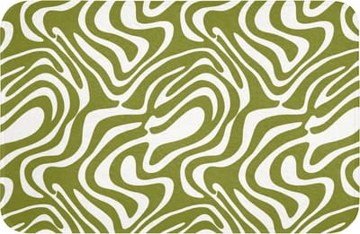 Badmat 60x40 cm - Antislip - Lijnpatroon - Groen - Organisch - Badmatten voor badkamer - Badkamermat - Douchemat - Badkamer mat