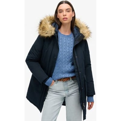 Superdry Everest Faux Fur Parka Winterjas Dames - Maat 14