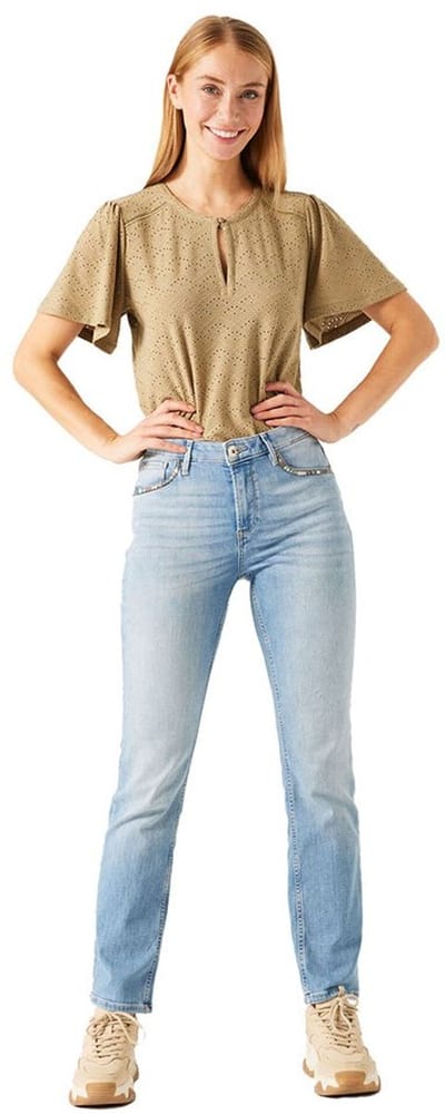 GARCIA N40313 Dames Straight Fit Jeans Blauw - Maat W25 X L30
