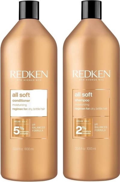 Redken All Soft Duo Set Shampoo en Conditioner 1000ml - extra voordelig