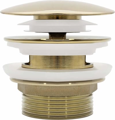 Rea Wastafel Afvoerplug Clickwaste Universeel - Goud - 7X7X7,2Cm