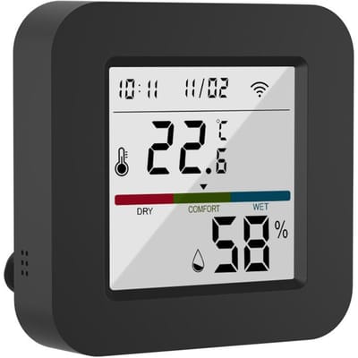 Télécommande infrarouge 3 en 1 avec moniteur intelligent de température et d'humidité, écran LCD, Wi-Fi, BT, double mode blanc