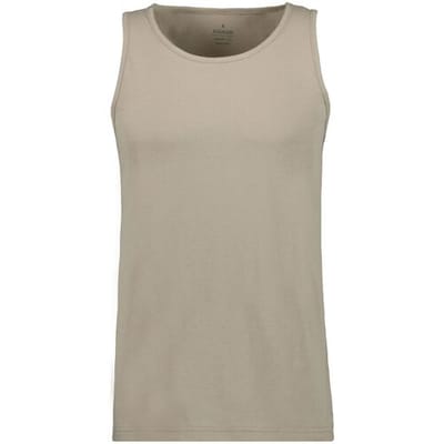 Ragman Ondermode Uni Tank Top Single Jersey Walnut / male