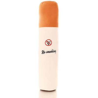 Leuk Creatief Rook Cilindrisch Slaapkussen Sigarettenkussen Pluche Speelgoed Mode Vriend Vriendin Verjaardagscadeau white