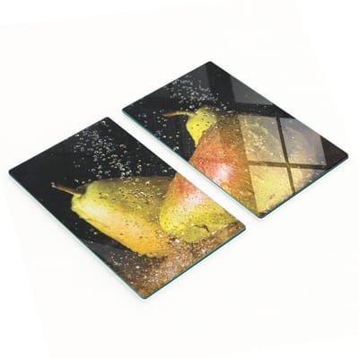Decoratieve glazen keukensnijplanken voor perenwater, 2x30x52 cm