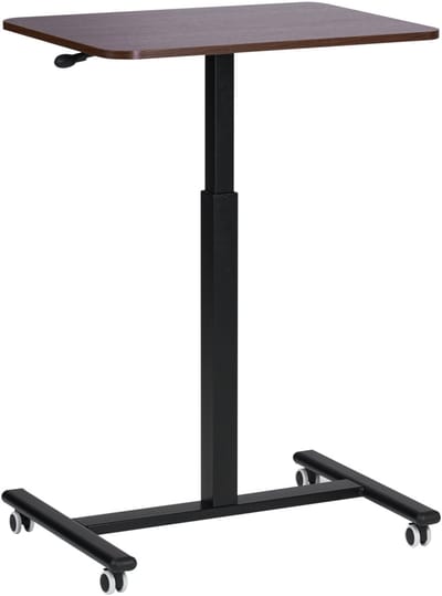 ACADEMIA - Verstelbare laptoptafel - Donkerhout - 65 x 48 cm - Staal