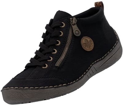Rieker dames sneaker lage schoenen 52514-00 Schwarz