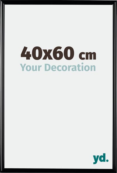 Your Decoration - Fotolijst 40x60 cm - Kunststof - Zwart Hoogglans - Bordeaux