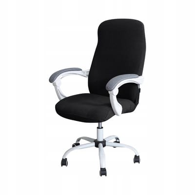 Meble odNowa - Jacquard Draaistoel Hoes - Zwart - Diverse Maten - Waterafstotend