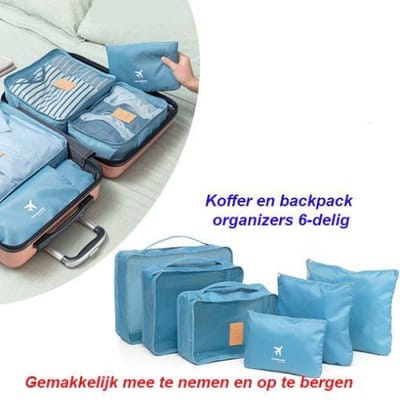 Koffer en Backpack Organizers 6-delig