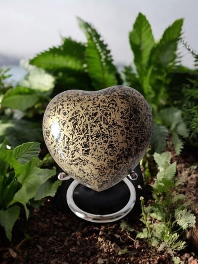 Hart Urn - Verdeel Urn - Goudkleurig - Gold field 14083