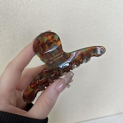 Asetaat Achterkant Lepelbakje Haar Vrouwen Haaienklem High-end Vintage Eenvoudige Haarklem Accessoires Licht Luxe Klem