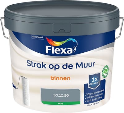 Flexa - Strak Op De Muur Binnen Mat - S0.10.50 - Mengverf - 10 L