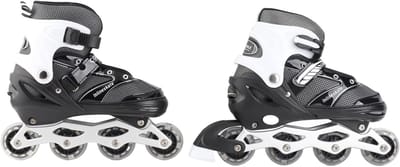 Verstelbare Skeelers - Fitness Schaatsen - Sportief Buiten - Drievoudige Bescherming - Maat 33-42 - Zwart