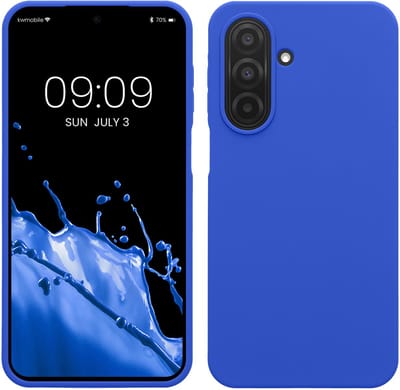 kwmobile telefoonhoesje geschikt voor Samsung Galaxy A27 5G - Hoesje met siliconen coating - Smartphone case in Baltisch blauw