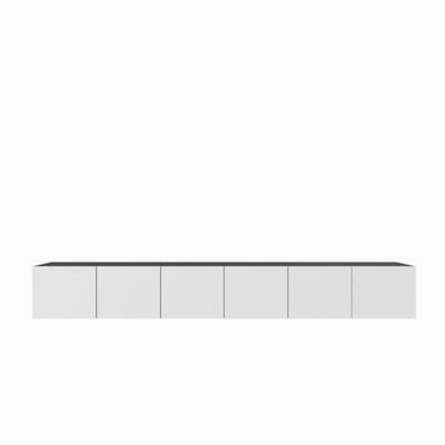 TV-kast Leo 300 (3x100) cm (zwart + wit)