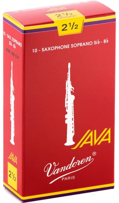 Vandoren Rieten JAVA Red Sopraan Saxofoon Sterkte 2,5