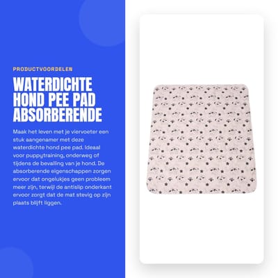 Dailygoods- Hond Pee Pad Waterdicht - Absorberende Whelping Pad - Antislip Puppy Urine Mat - Training - Reizen - 80x90 cm - Urinemat