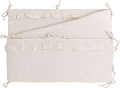Baby's Only Bedbumper Calm - Boxbumper - Bedomrander - Bedomranding baby - Parkomrander - Geschikt voor ledikant, bed en box - Warm Linen - 100% katoen - 180x30 cm