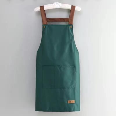 Keukenschort waterdicht en oliebestendig voor mannen en vrouwen koken, effen kleur eenvoudig hotelwerkkleding OneSize gray