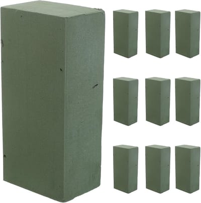 Steekschuim Blokken - Bloemschik Foam - Bloemstukken Maken - Maximale Waterretentie - 23 x 11 x 7 cm - Olijfgroen