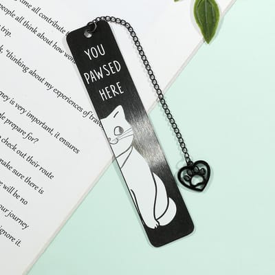 Leuke Kat Boekenleggers Metaal Zwart Boekenleggers Leestekens Boekenliefhebbers Collecties Schoolbenodigdheden Cadeaus voor Vrienden en Leraren black