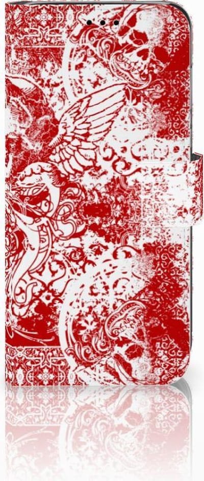 Telefoonhoesje met Naam Huawei P20 Lite Angel Skull Rood