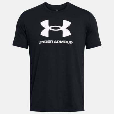 Under Armour UA SPORTSTYLE LOGO UPDATE SS-BLK Heren Sportshirt - Zwart - Wit