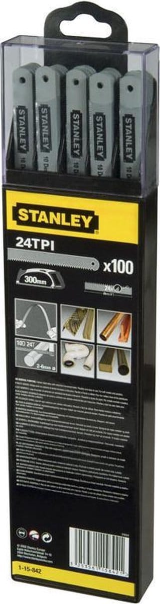 Stanley Metaalzaagblad 300mm - 24T/inch (5 stuks/kaart)