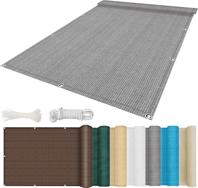 Balcony Privacy Screen 140x950cm(55x374inch) Privacy Screen Balcony Cladding Fence 95% UV Protection for Garden Fence or Balcony, Grey