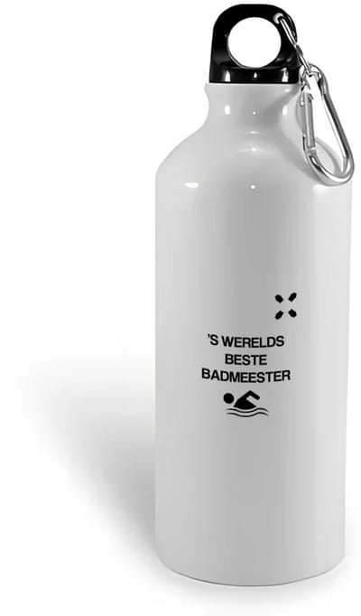 Hacebo® - 'S werelds beste badmeester waterfles - Badmeester - Badmeesters - zwemmen - zwemdiploma - cadeau - kado - gift - geschenk - vaderdag - lifeguard - water fles - 400ML
