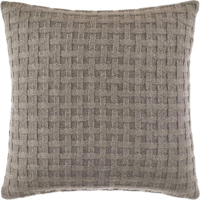 Katoenen Sierkussen - Kussenhoes - Decoratie - Handgeweven textuur - 40x40 cm - Mocha