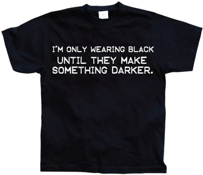 Hybris I'm Only Wearing Black T-shirt SH-1-13081-H5-1