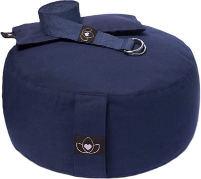 Pakket meditatiekussen, oogkussen en riem indigo - Lotus