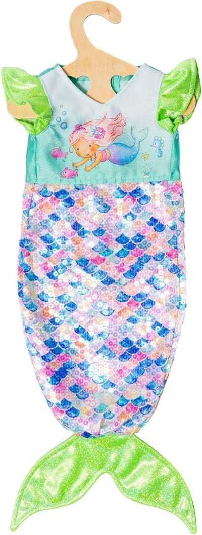 Poppenjurk Zeemeermin - Zeemeermin Yara - Poppen Aankleden - Met Pailletten - 28-35 cm - Multicoloured